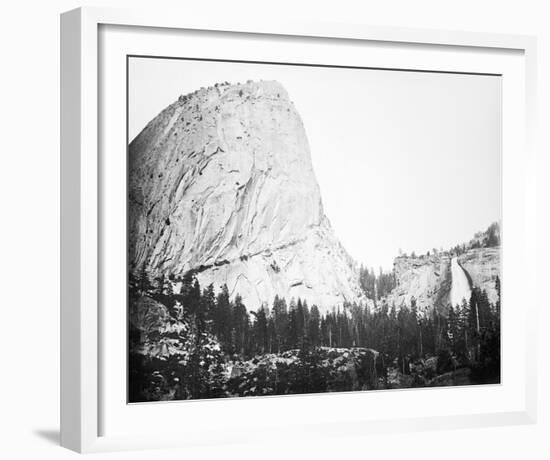 Bellows Butte and Nevada Fall, Yosemite-Carleton E Watkins-Framed Giclee Print