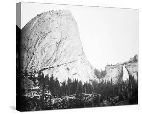 Bellows Butte and Nevada Fall, Yosemite-Carleton E Watkins-Stretched Canvas