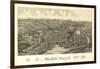 Bellows Falls, Vermont - Panoramic Map-Lantern Press-Framed Art Print