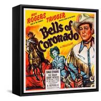 Bells of Coronado, Left and Right: Roy Rogers; Center: Dale Evans, 1950-null-Framed Stretched Canvas