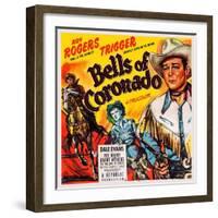 Bells of Coronado, Left and Right: Roy Rogers; Center: Dale Evans, 1950-null-Framed Art Print