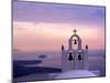 Belltower at Sunrise, Mykonos, Greece-Keren Su-Mounted Premium Photographic Print