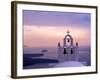 Belltower at Sunrise, Mykonos, Greece-Keren Su-Framed Photographic Print