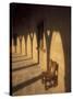 Bellver Castle Chair and Arches, Palma de Mallorca, Balearics, Spain-Walter Bibikow-Stretched Canvas