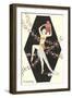 Belly Dancer Balancing Jug-null-Framed Art Print