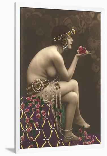 Belly Dancer with Roses-null-Framed Art Print