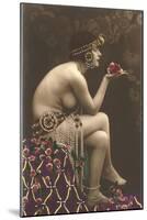 Belly Dancer with Roses-null-Mounted Art Print