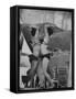 Belly Dancers Entertaining at Turkish Wrestling Tournament-Stan Wayman-Framed Stretched Canvas