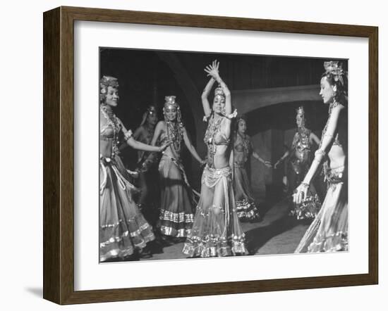 Belly Dancers in Scene from Film "Desert Song"-null-Framed Photographic Print