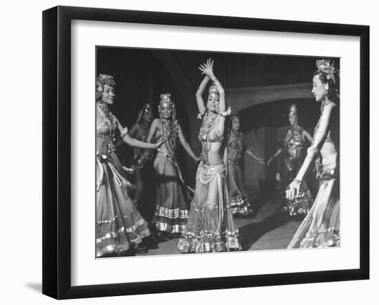 Belly Dancers in Scene from Film "Desert Song"-null-Framed Photographic Print