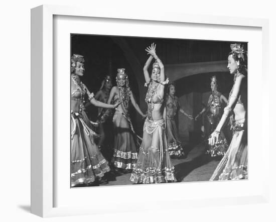 Belly Dancers in Scene from Film "Desert Song"-null-Framed Photographic Print