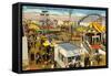 Belmont Amusement Park, Mission Beach, San Diego, California-null-Framed Stretched Canvas