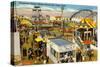 Belmont Amusement Park, Mission Beach, San Diego, California-null-Stretched Canvas