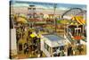 Belmont Amusement Park, Mission Beach, San Diego, California-null-Stretched Canvas