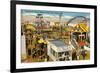 Belmont Amusement Park, Mission Beach, San Diego, California-null-Framed Premium Giclee Print