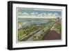 Belmont Harbor, Chicago, Illinois-null-Framed Art Print