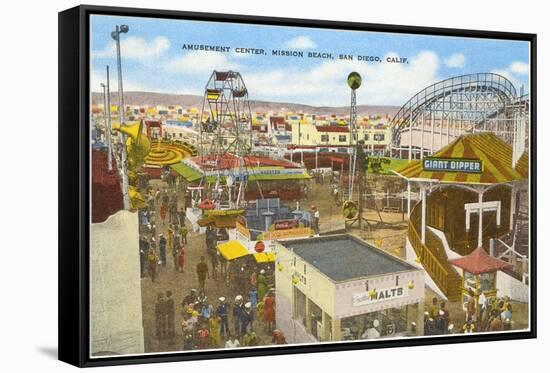 Belmont Park, San Diego, California-null-Framed Stretched Canvas