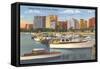 Belmont Yacht Harbor, Chicago, Illinois-null-Framed Stretched Canvas