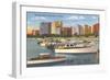 Belmont Yacht Harbor, Chicago, Illinois-null-Framed Art Print