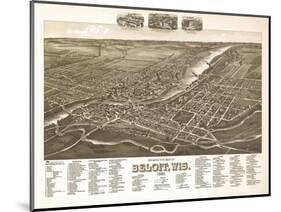 Beloit, Wisconsin - Panoramic Map-Lantern Press-Mounted Art Print