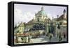 Below the Belvedere Palace in Vienna-Richard Pokorny-Framed Stretched Canvas