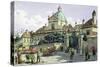 Below the Belvedere Palace in Vienna-Richard Pokorny-Stretched Canvas