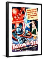 Below The Sea, US poster art, Fay Wray, 1933-null-Framed Art Print