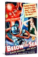 Below The Sea, US poster art, Fay Wray, 1933-null-Stretched Canvas