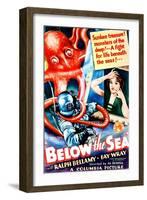 Below The Sea, US poster art, Fay Wray, 1933-null-Framed Art Print