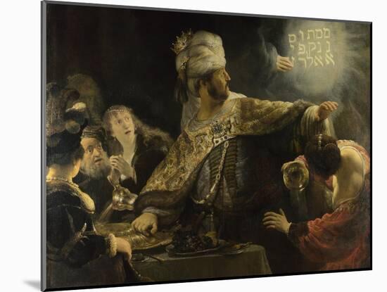 Belshazzar's Feast, Ca 1637-Rembrandt van Rijn-Mounted Giclee Print