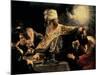 Belshazzar's Feast circa 1636-38-Rembrandt van Rijn-Mounted Giclee Print