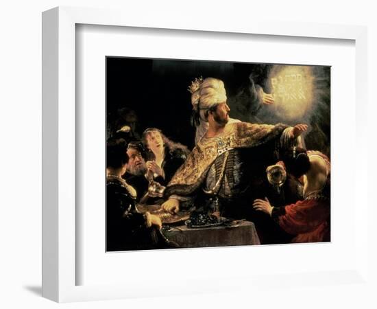 Belshazzar's Feast circa 1636-38-Rembrandt van Rijn-Framed Premium Giclee Print