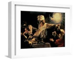 Belshazzar's Feast circa 1636-38-Rembrandt van Rijn-Framed Premium Giclee Print