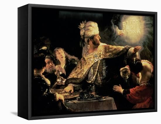 Belshazzar's Feast circa 1636-38-Rembrandt van Rijn-Framed Stretched Canvas