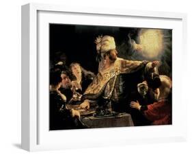 Belshazzar's Feast circa 1636-38-Rembrandt van Rijn-Framed Giclee Print
