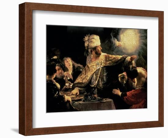 Belshazzar's Feast circa 1636-38-Rembrandt van Rijn-Framed Giclee Print