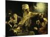 Belshazzar's Feast-Rembrandt van Rijn-Mounted Giclee Print