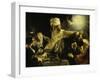 Belshazzar's Feast-Rembrandt van Rijn-Framed Giclee Print