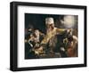 Belshazzar's Feast-Rembrandt van Rijn-Framed Art Print