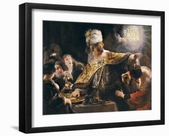 Belshazzar's Feast-Rembrandt van Rijn-Framed Art Print