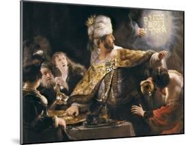 Belshazzar's Feast-Rembrandt van Rijn-Mounted Art Print