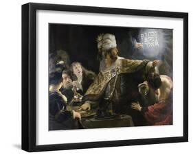 Belshazzar's Feast-Rembrandt van Rijn-Framed Giclee Print