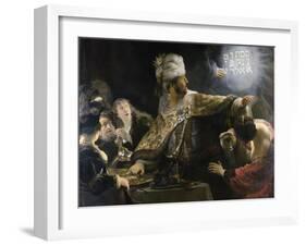 Belshazzar's Feast-Rembrandt van Rijn-Framed Giclee Print