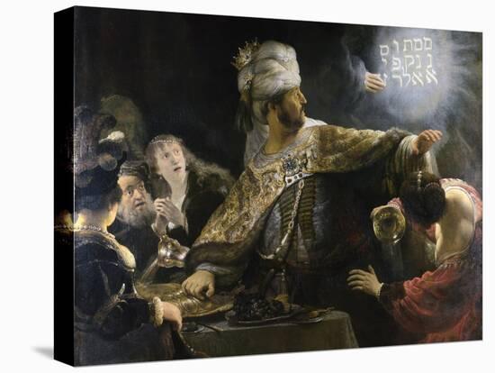 Belshazzar's Feast-Rembrandt van Rijn-Stretched Canvas