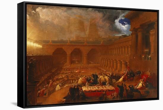 Belshazzar's Feast-John Martin-Framed Stretched Canvas