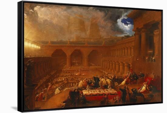 Belshazzar's Feast-John Martin-Framed Stretched Canvas