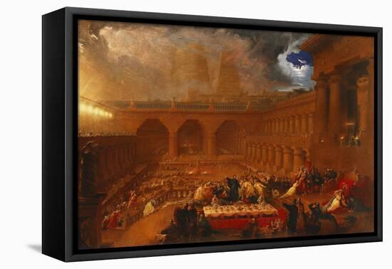 Belshazzar's Feast-John Martin-Framed Stretched Canvas