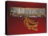 Belt in Pearls, Coral and Silver as Used by Southern Nomadic Tribes, Morocco-null-Stretched Canvas