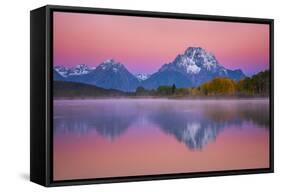 Belt of Venus at Oxbow-Darren White Photography-Framed Stretched Canvas