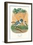 Belted Kingfisher and Egg-null-Framed Art Print